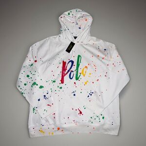 NEW Polo Ralph Lauren Big & Tall Men’s 3LT Paint Splatter Hoodie Sweatshirt $168